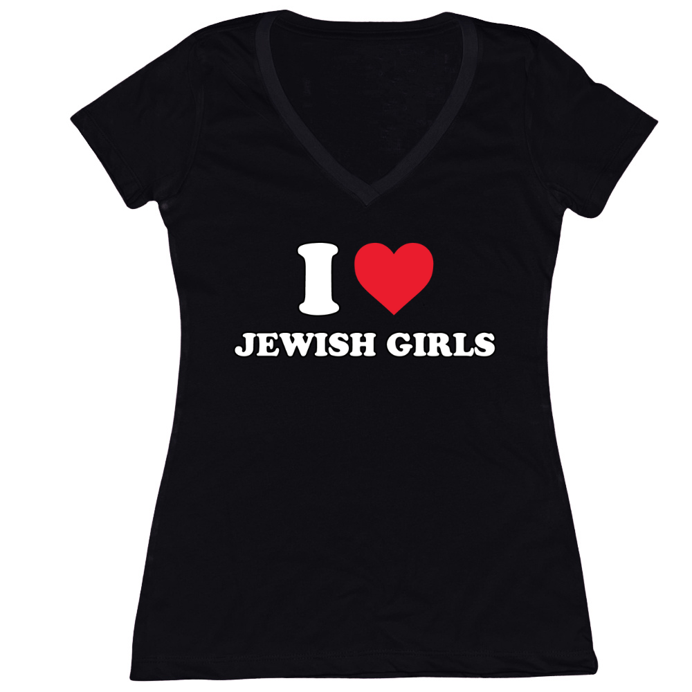 I Love Jewish Girls Womens Vneck