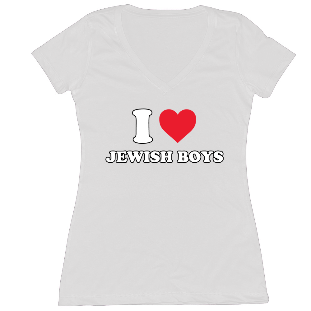 I Love Jewish Boys Womens Vneck