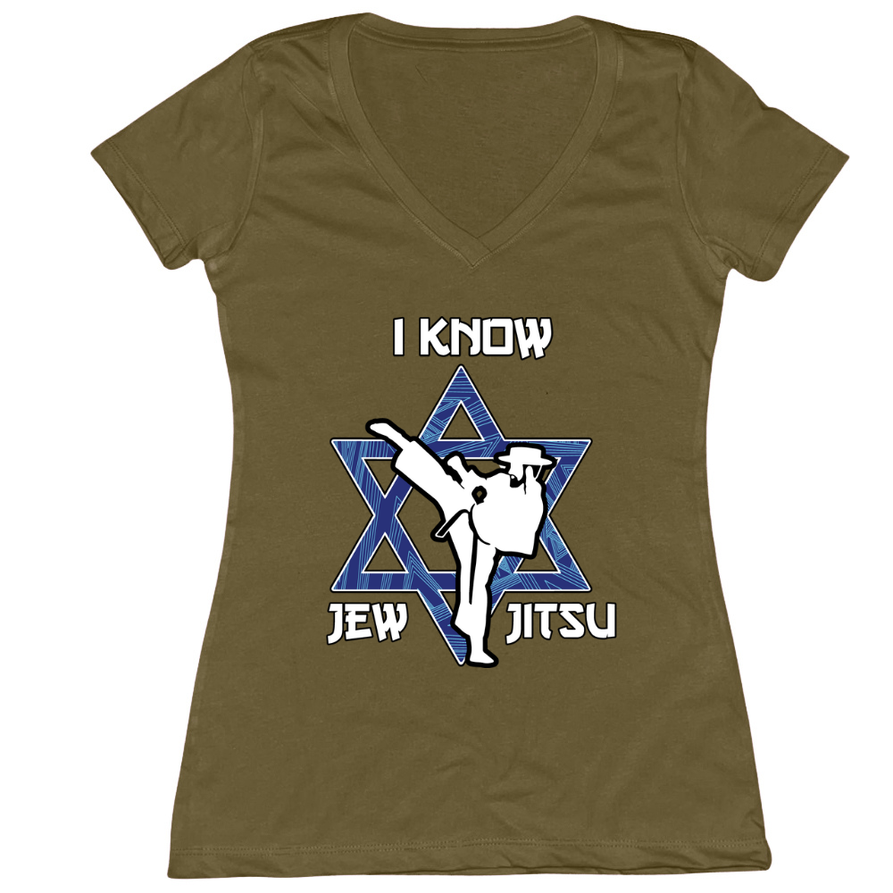 I Know Jew Jitsu Womens Vneck