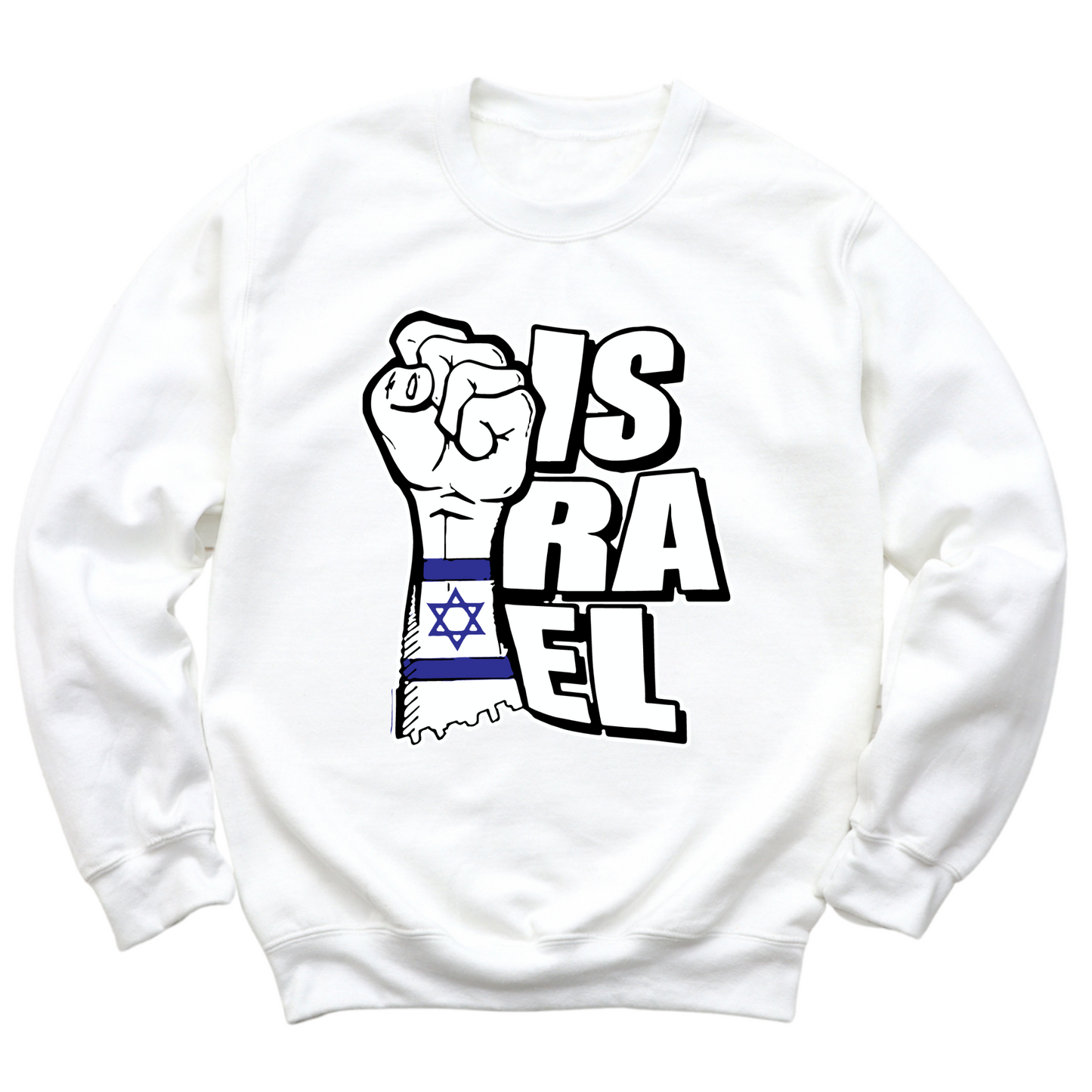 Israeli Flag Arm Band Crewneck Sweater