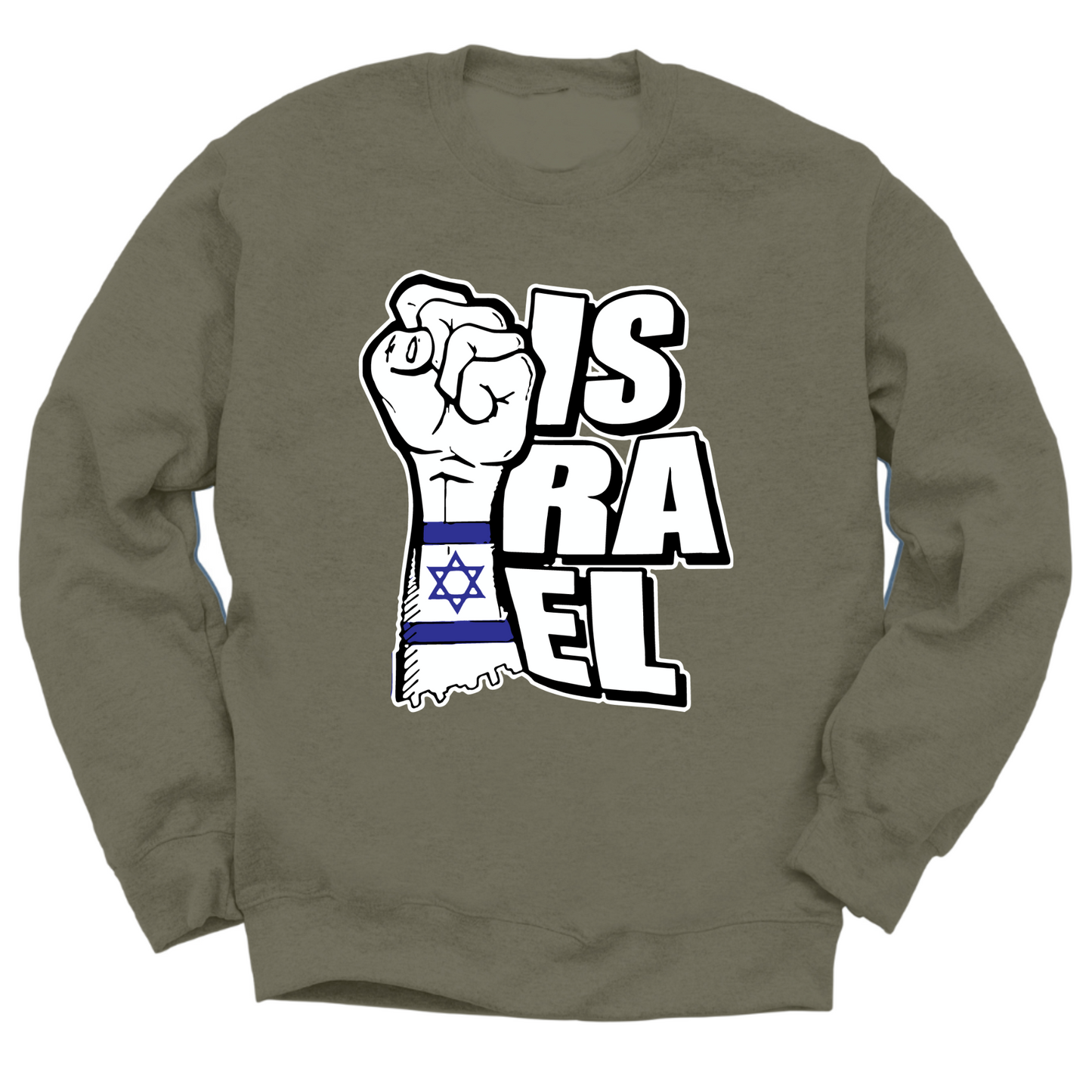 Israeli Flag Arm Band Crewneck Sweater