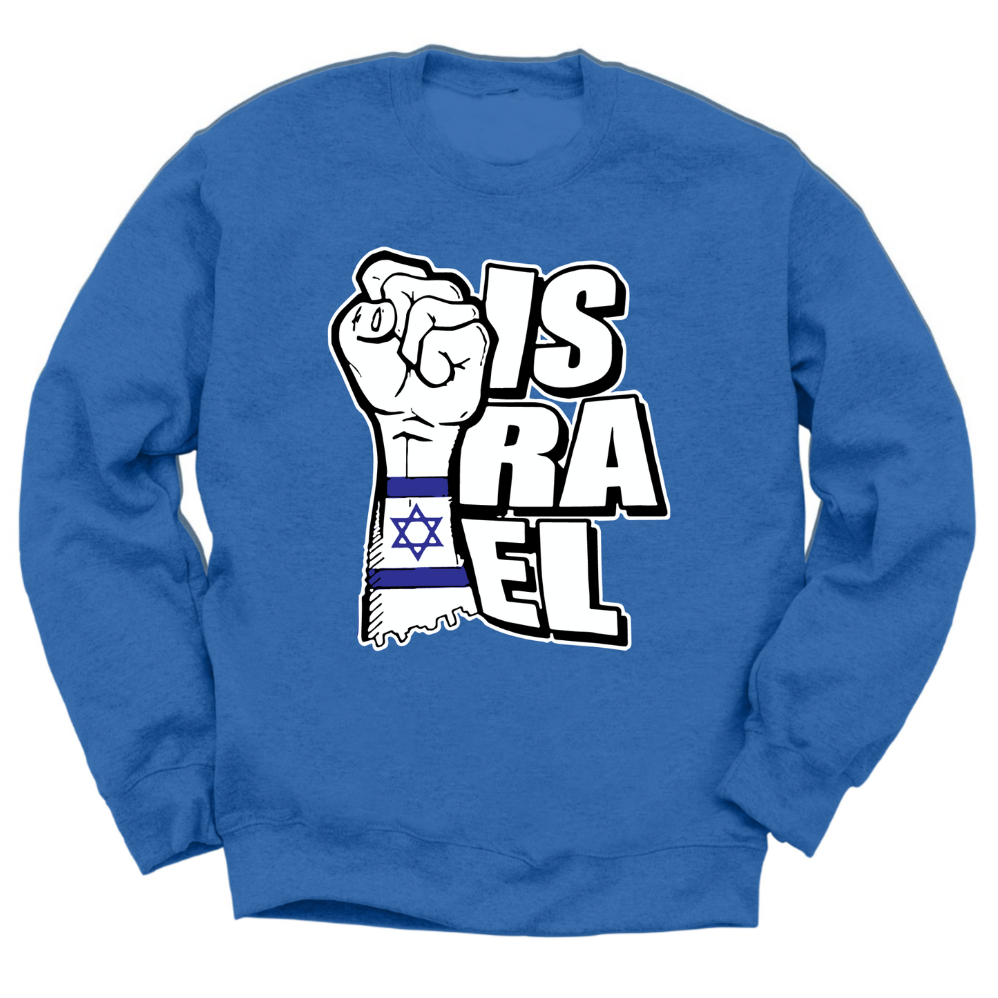 Israeli Flag Arm Band Crewneck Sweater