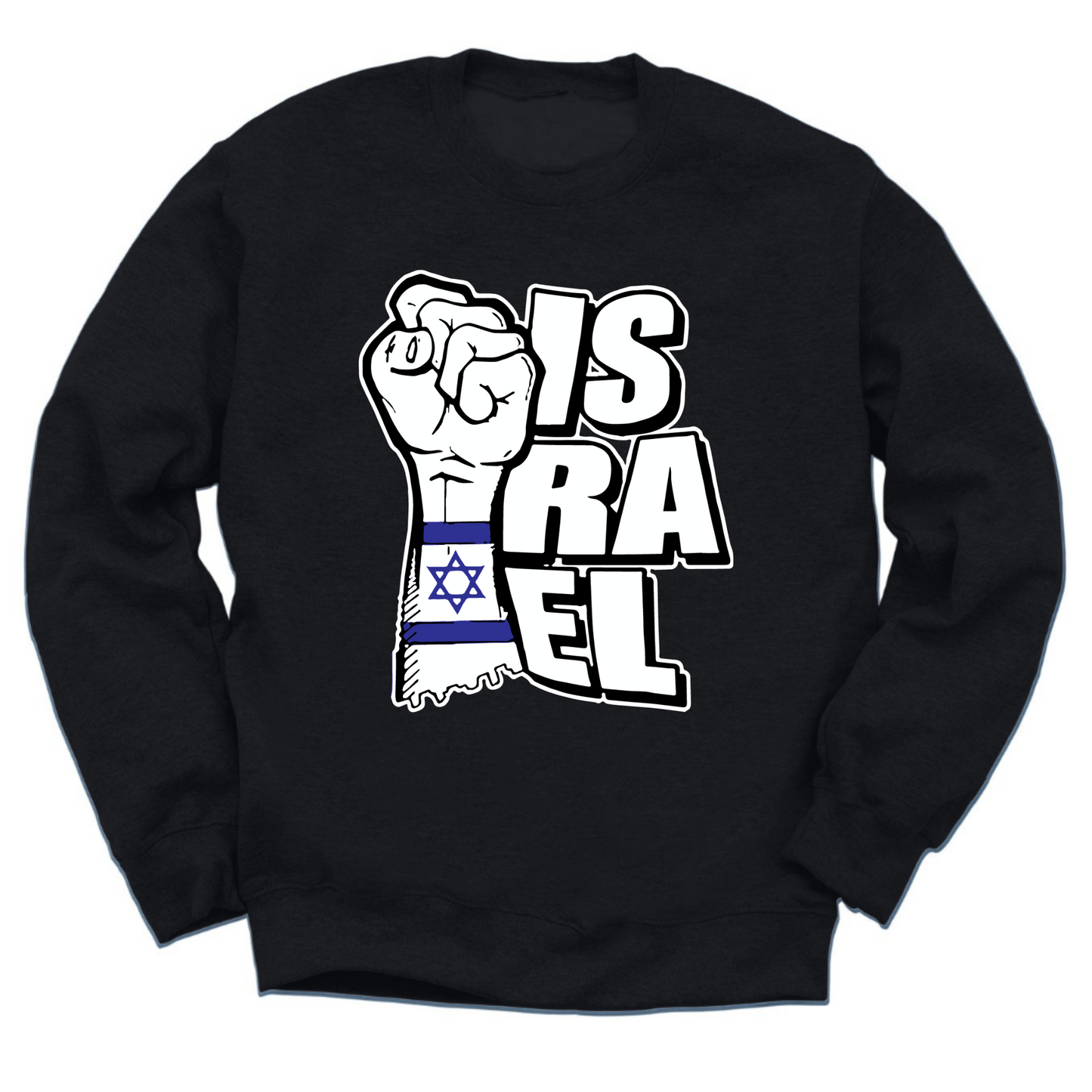 Israeli Flag Arm Band Crewneck Sweater