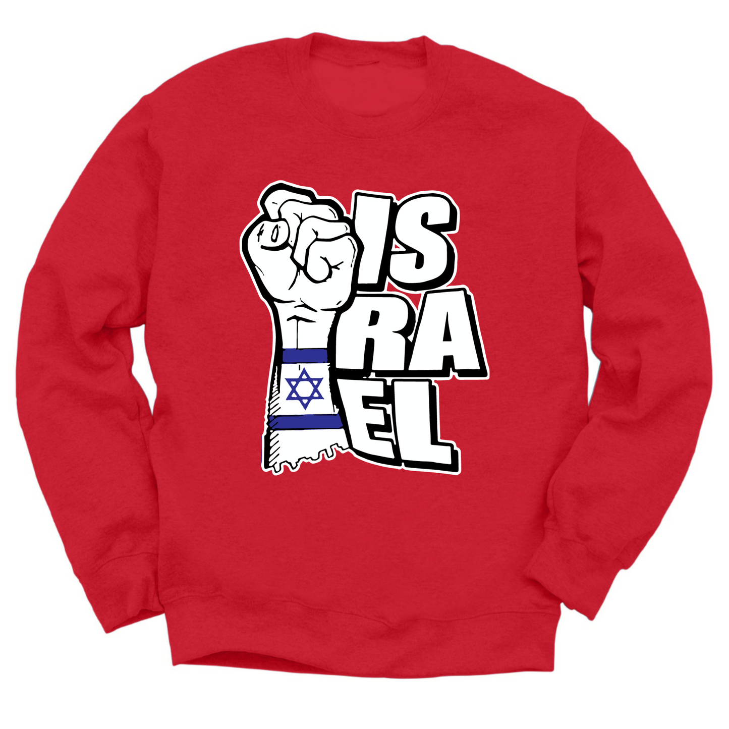 Israeli Flag Arm Band Crewneck Sweater