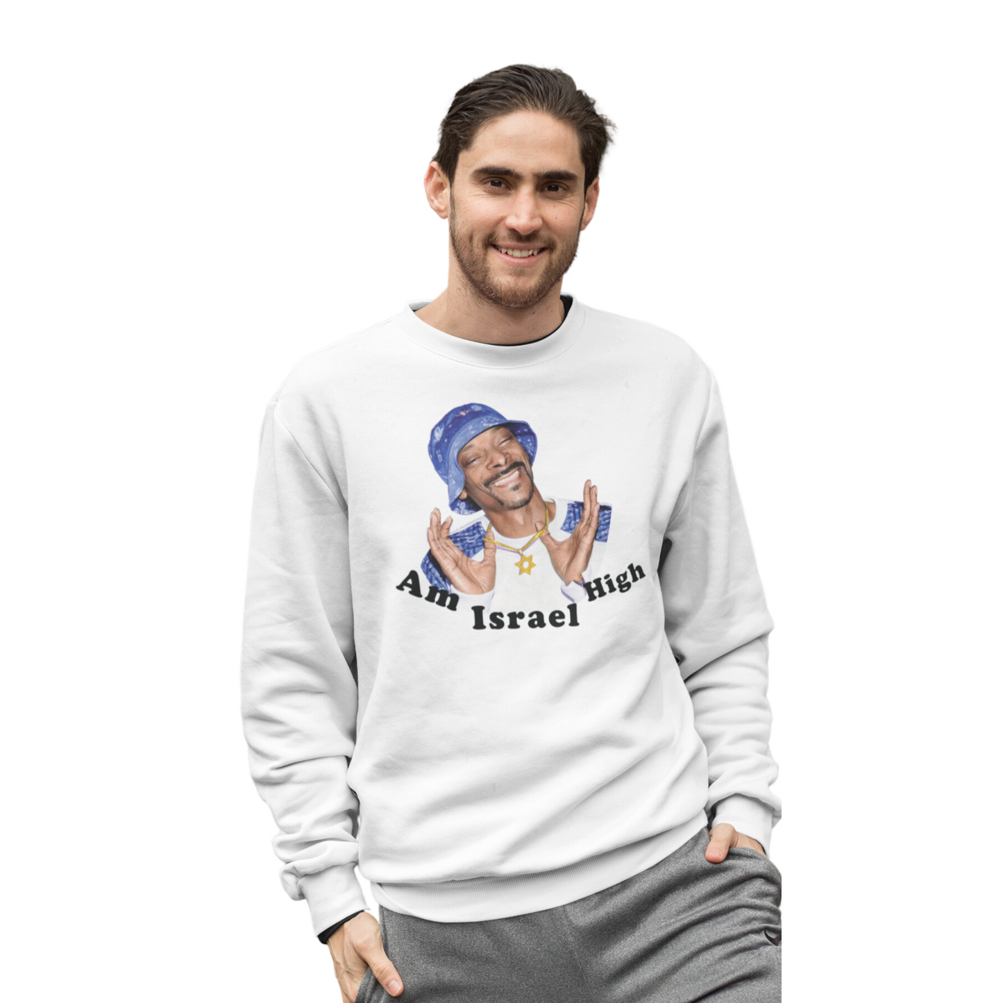 Am Israel High Crewneck Sweater